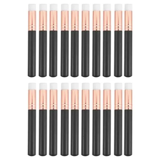 Unique Bargains 20 Pcs Makeup Brush Set, Travel Blending Foundation Contour Concealer Blusher Brush 10.3x1.4cm image {10}