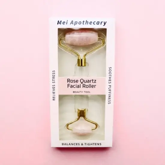 Mei Apothecary Rose Quartz Facial Roller Beauty Tool - 1ct image {1}