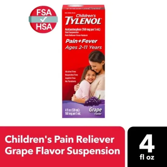 Children's Tylenol Grape Oral Suspension - 4 fl oz image {10}