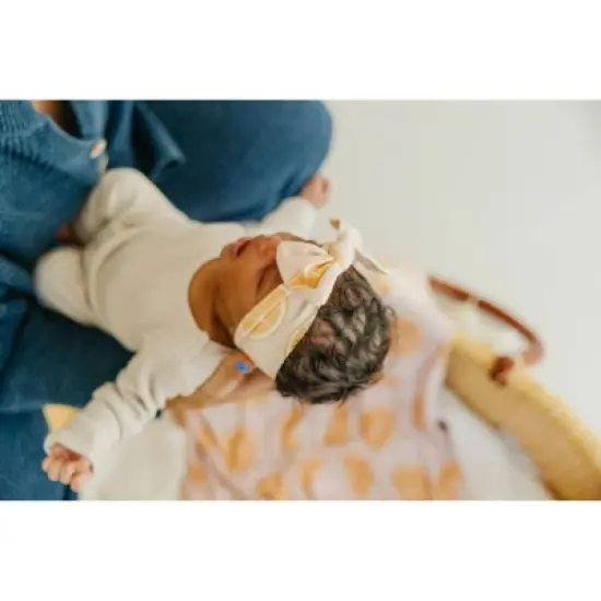 Copper Pearl Premium Knit Swaddle Blanket - Cutie Orange image {1}