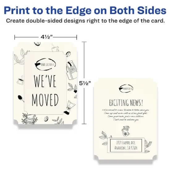 Avery Printable Scalloped Postcards, 4.25" x 5.5", Ivory, 20ct image {5}