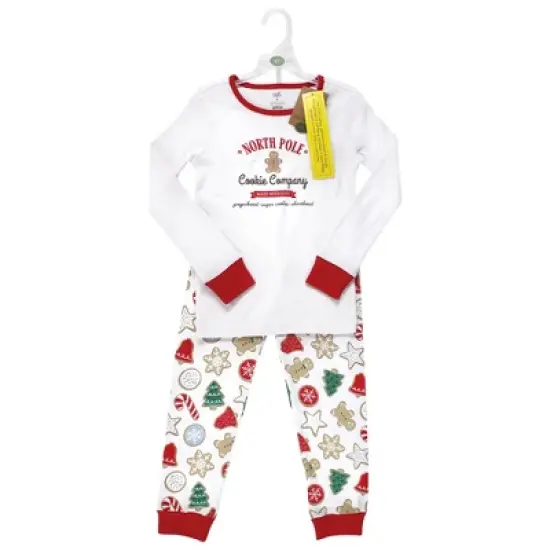Touched by Nature Infant and Toddler Organic Cotton Tight-Fit Pajama Set, Christmas Cookies image {1}