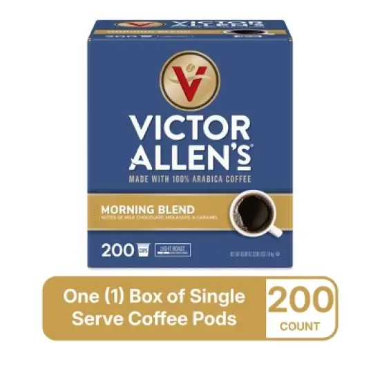 Victor Allen's Coffee Morning Blend, Light Roast, 200 Count, Single Serve Coffee Pods for Keurig K-Cup Brewers image {2}
