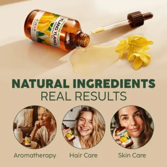 Ylang-Ylang Essential Oil (4 Fl Oz / 118 ml) -KUKKA Ylang-Ylang Oil for Diffuser & Skin - DIY Soap Making image {3}