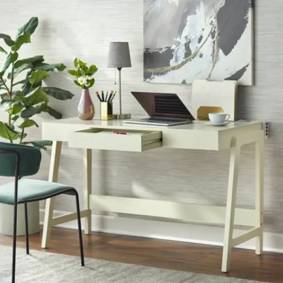Parsons Writing Desk with Drawer and USB Port - Buylateral image {2}