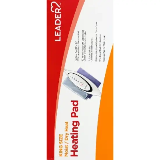 Leader Heating Pad Moist/Dry King Size, 1 Count image {4}