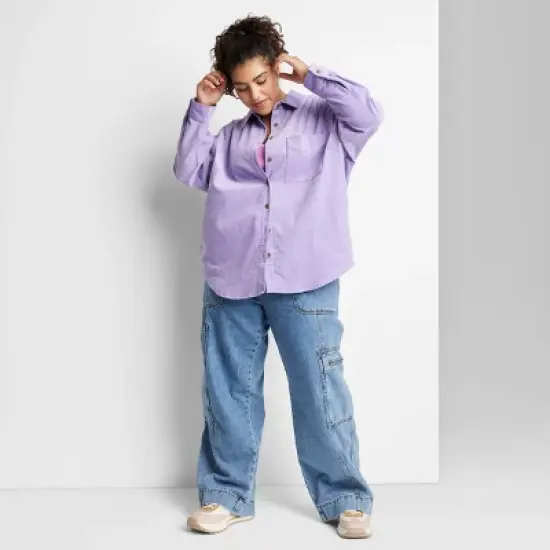 Women's Oversized Button-Down Corduroy Shirt - Wild Fable&trade; image {5}