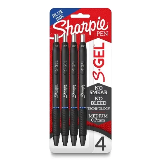 Sharpie S-Gel Retractable Gel Pen Fine Point Blue Ink 4/Pack (2116200) image {7}