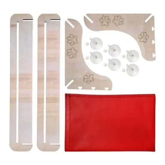 Sussexhome Window Perch Cat  Hammock Sleeping & Playing Wood Frame Bed  image {2}