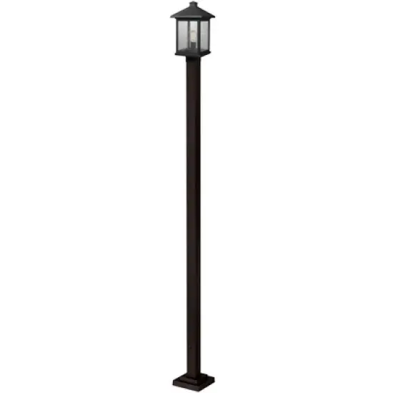 Portland 112" Outdoor Aluminum Lantern - Dimmable, Wet Rated, 1 Bulb, Black Finish image {2}