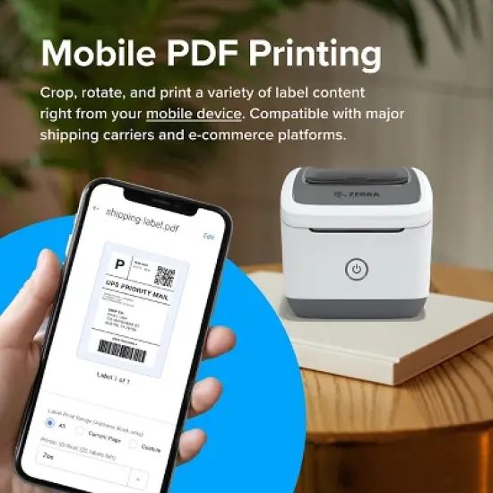 Zebra ZSB Series Thermal Label Printer - Shipping Printer for Barcode Labels, Address Labels & More - ZSB-DP12 2" Width image {1}