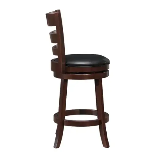 Shapel Faux Leather Swivel Counter Stool in Dark Cherry - Lexicon image {3}