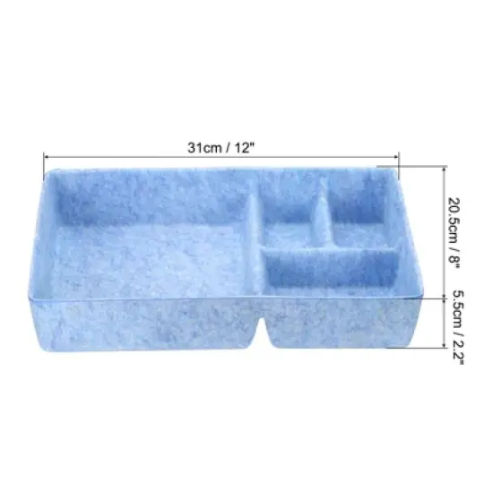 Unique Bargains 4 Compartments Desk Felt Drawers Organizer 2 Pcs image {1}