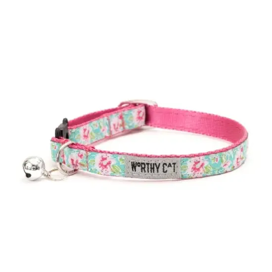 Watercolor Floral Adjustable Cat Collar - The Worthy Dog image {3}