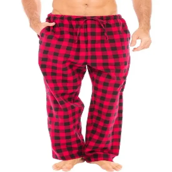 Men's Soft Cotton Flannel Pajama Pants, Long Warm Pj Bottoms image {3}