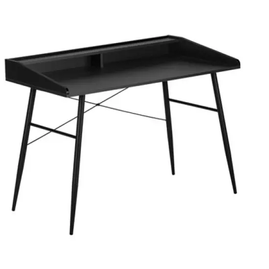 Sapphtopaz Home Office Desks 47.25" Contemporary Computer Desk with Open Storage Shelf and Metal Frame Gaming Desk Office Desk for Home Office image {4}