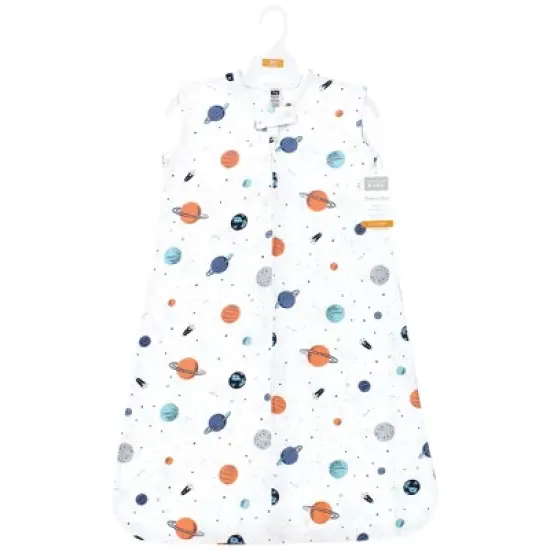 Hudson Baby Cotton Sleeveless Wearable Sleeping Bag, Sack, Blanket, Space image {1}