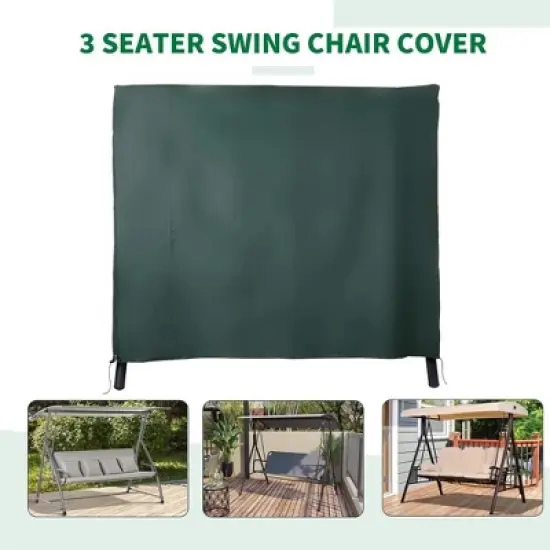 Resenkos Patio Furniture Covers,Outdoor Swing Cover,Outdoor Patio Hammock Porch Swing Cover with UV, Water, Dark Green image {4}