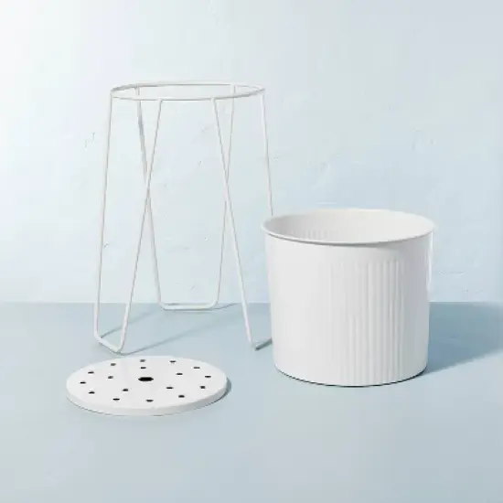 Powder-Coated Metal Planter White - Hearth & Hand&trade; with Magnolia image {2}