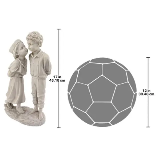 Design Toscano Love's First Kiss Children Garden Statue image {3}
