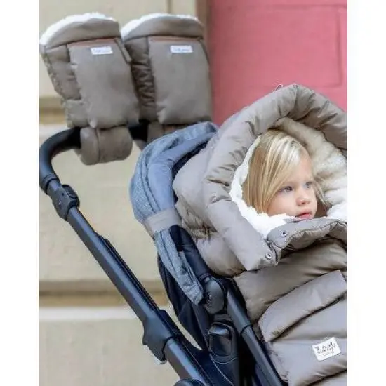 7AM Enfant Stroller Warmmuffts with Zipper - Chestnut image {3}