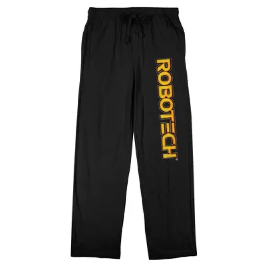 Robotech Logo Men's Black Sleep Pajama Pants image {3}