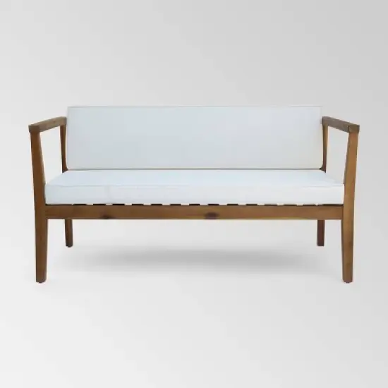 Newbury 4pc Acacia Wood Chat Set - Christopher Knight Home image {2}