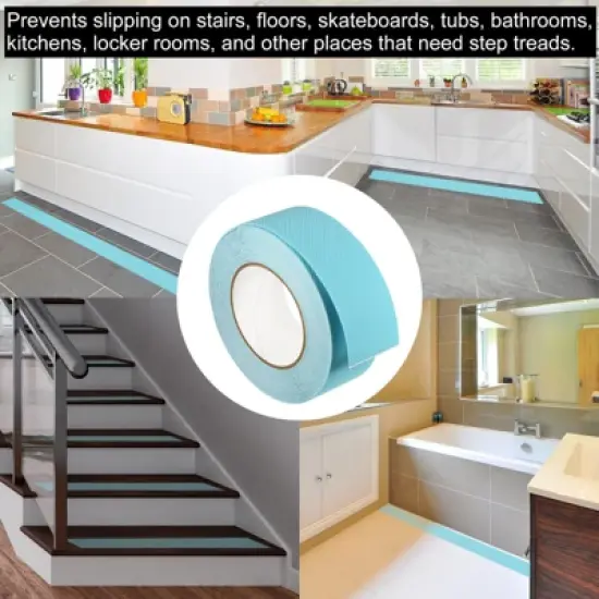 Unique Bargains Anti Slip Grip Tapes Non-Slip Traction Tapes for Stairs Blue 2" x 32.8 Ft image {4}