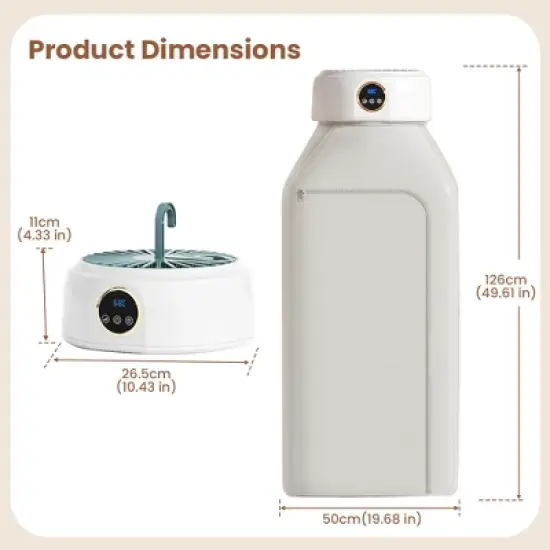 Portable Clothes Dryer With Remote Control And Dry Bag image {1}