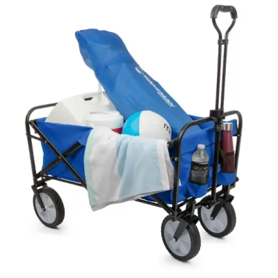 Heavy-Duty Collapsible Wagon with Telescoping Handle by Nature Spring image {8}