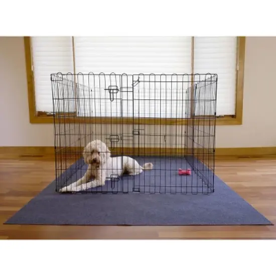 Drymate 60" x 74" Playpen Mat for Cats and Dogs - Charcoal image {6}