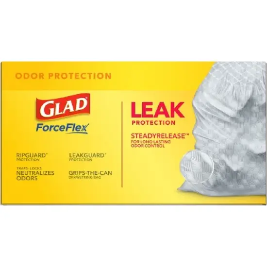 Glad ForceFlex Tall Kitchen Drawstring Trash Bags - Febreze Fresh Clean - 13 Gallon image {5}
