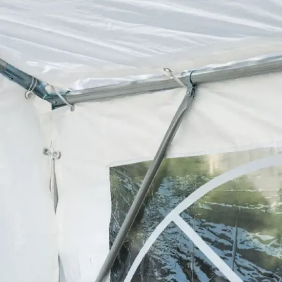 Outsunny 13' x 26' Event Tent & Party Pavilion, Removable Sidewalls, Zipper Doors, Extra Large Steel Frame, Stylish Windows, Wedding White image {5}