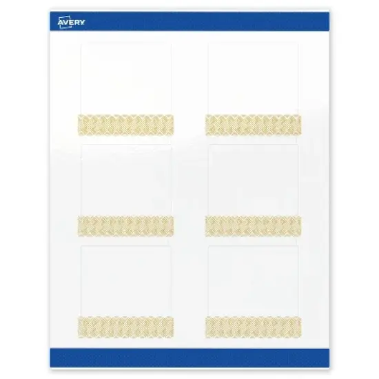 Avery Square Labels, Gold Lace Trim Pattern, 3" x 3", 60 Total image {8}