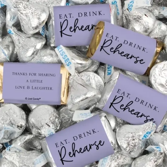 124 Pcs Wedding Rehearsal Dinner Candy Favors Miniatures Chocolate & Kisses (1.52 lbs) image {9}