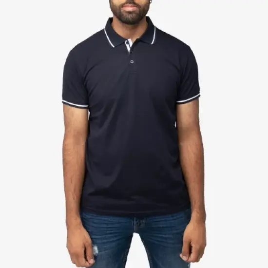 X RAY Men's Basic Short Sleeve Tipped Polo image {22}