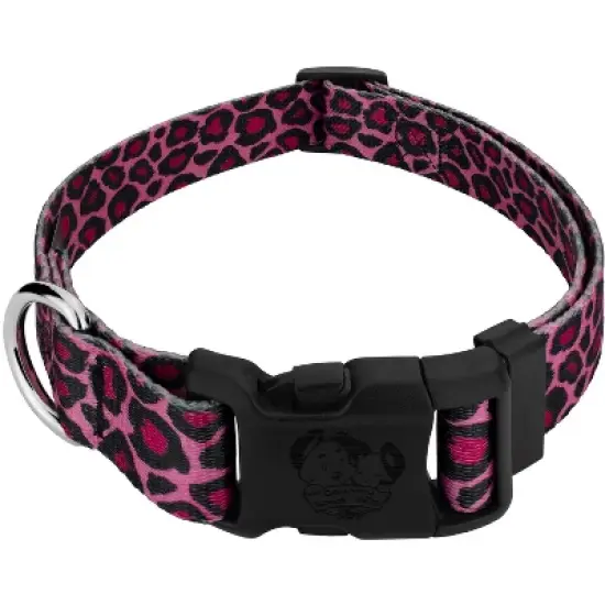 Country Brook Petz Pink Leopard Deluxe Dog Collar - Made In The U.S.A. image {5}
