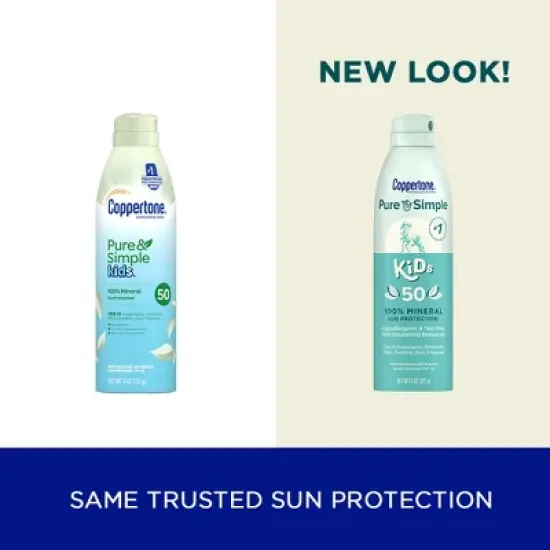 Coppertone Pure & Simple Kid's Sunscreen Spray - SPF 50 - 5oz image {12}