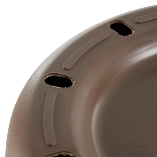 The HC Companies LIA12000E21 14 Inch Classic Durable Plastic Flower Pot Container Garden Planter with Molded Rim and Drainage Holes, Chocolate image {4}