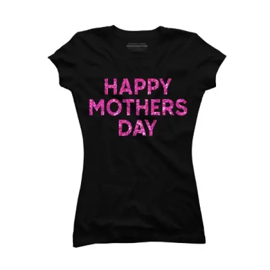 Junior's Design By Humans Happy Mother's Day Confetti Text By MeowShop T-Shirt image {2}