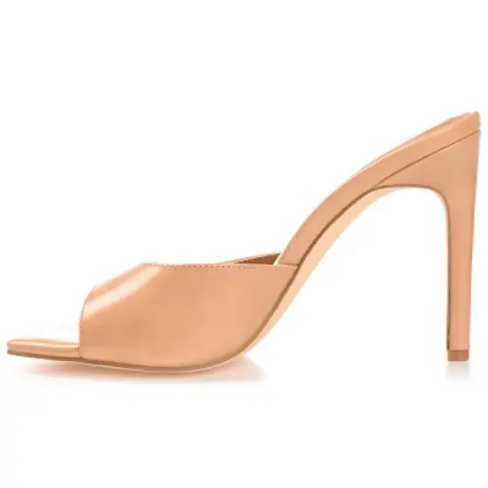 Journee Collection Womens Marlowe Tru Comfort Foam Open Toe High Stiletto Pumps Mocha 11 image {1}