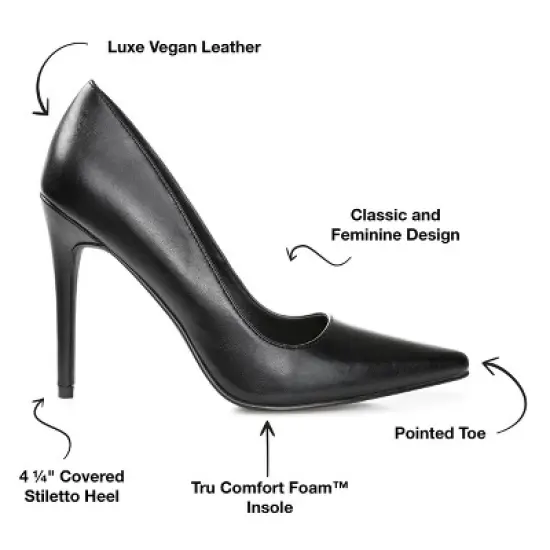Journee Collection Womens Hadli Tru Comfort Foam Pointed Toe High Stiletto Pumps image {7}