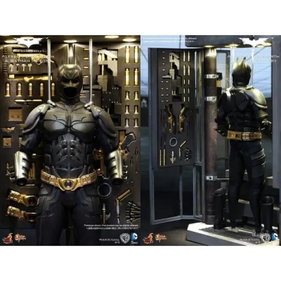 Hot Toys The Dark Knight Rises 1:6 Batman Armory w/ Alfred and Batman Figures image {3}