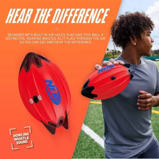 NERF Vortex Rocket - Red: Polyurethane Shell Football for Kids 6+ image {10}