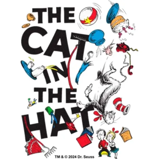 Infant's Dr. Seuss Cat in the Hat Mess  Bodysuit - White - 6 Months image {1}