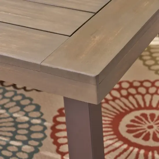 Juniper 7pc Acacia Wood Dining Set - Gray/Dark Gray - Christopher Knight Home image {4}