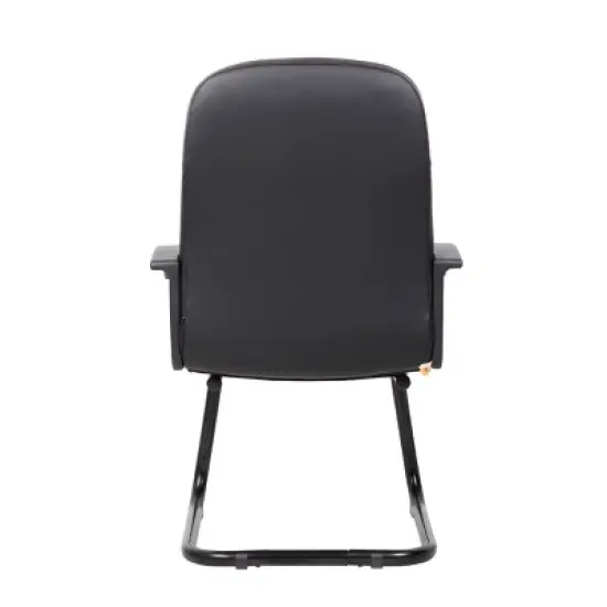 Executive Leather Budget Guest Chair Black - Boss Office Products image {5}