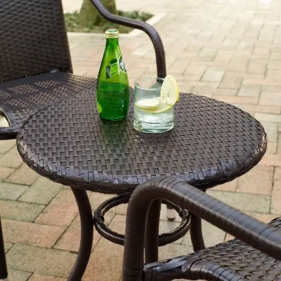 Palm Harbor 3pc Outdoor Wicker Seating Set - Brown - Crosley image {5}