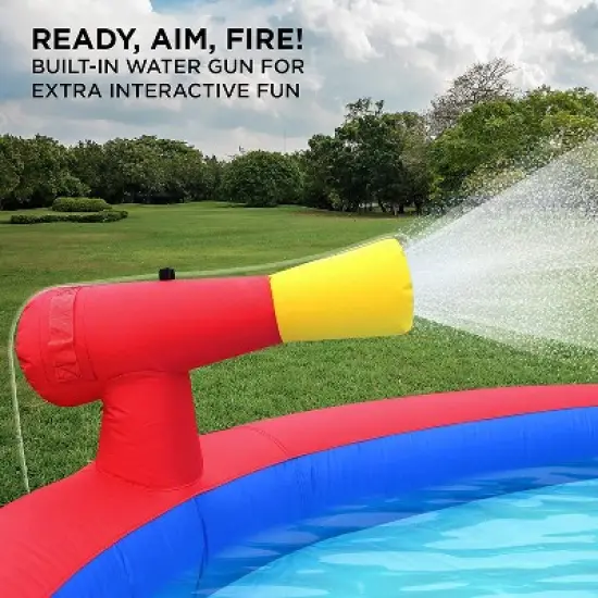 Sunny & Fun Inflatable Kids Backyard Water Slide Park with Splash Pool image {4}