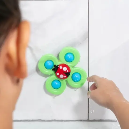 Suction Cup Spinner Toys for Toddlers, Suction Cup Fidget Spinner Bath Toys, Spinning Top Baby Sensory Toys for Toddlers 1-3 Boys Girls image {2}